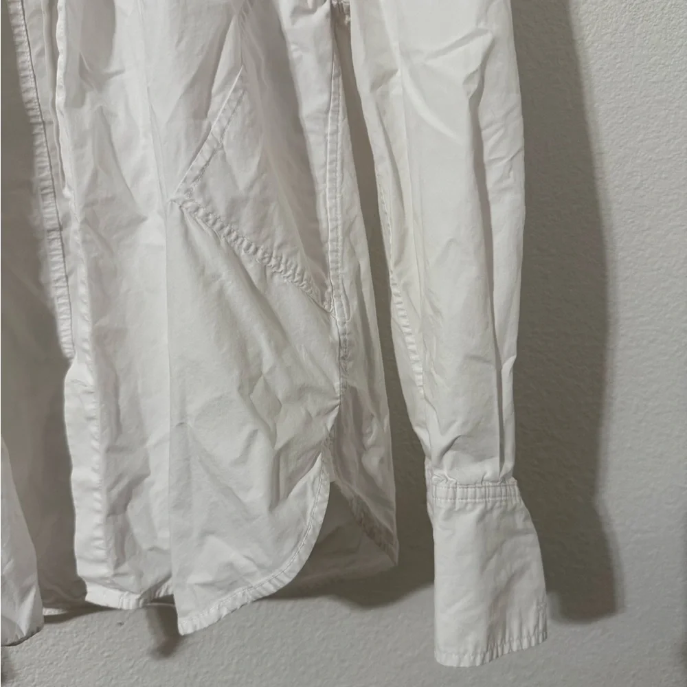 Women's White Button Down Shirt - Picture 6 of 7